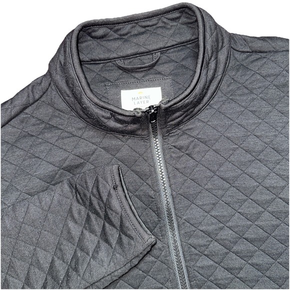 Marine Layer Other - Marine Layer Mens Jacket Large Black Quilted Comfort Full Zip Corbet Outdoors